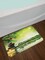 Ambesonne Spa Bath Mat, Meditation and Picture of Bamboo Stalks Candle and Basalt Stones Theraphy Relaxing, Plush Bathroom Decor Mat with Non Slip Backing, 29.5" X 17.5", Green Yellow